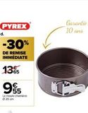 PYREX  -30%  DE REMISE IMMÉDIATE  135  €  95  Le moule cham © 20 cm  Garantie  10 and  offre sur Carrefour
