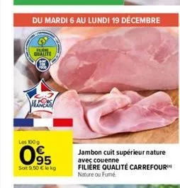 jambon cuit carrefour