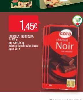 chocolat noir Cora