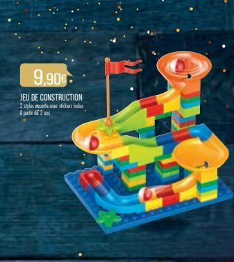 9,90€  JEU DE CONSTRUCTION 2 styles assorts avec stickers inclus Apome dd 3 ans  