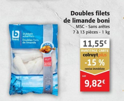 Doubles filets de Limande boni