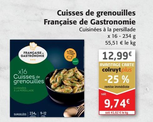 Cuisses de grenouilles Française de Gastronomie  