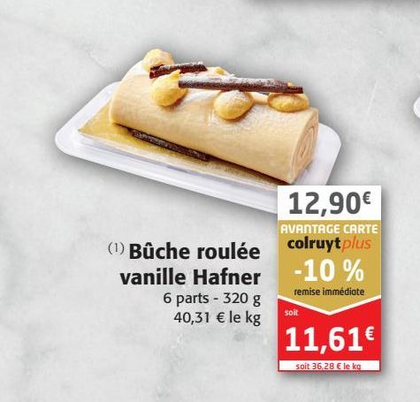 Buche roulée vanille Hafner