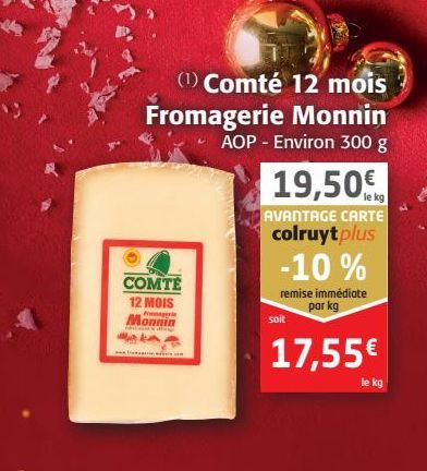 Comté 12 mois Fromagerie Monnin 