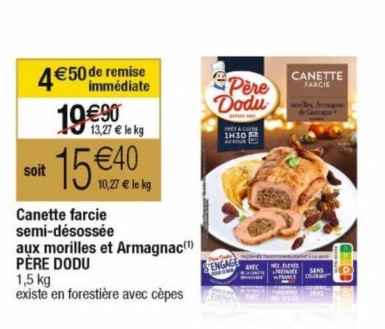 plats préparés Père Dodu