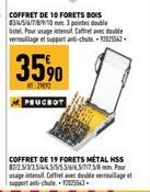 COFFRET DE 10 FORETS BOIS 03/4/5/6/7/8/9/10 mm 3 points double listel. Pour usage intensit Coffretave double verrouillage et support acht  3590  MT:2017  PRUCHOT 