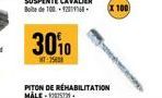 30%  254  X 100  CONCRE  PITON DE REHABILITATION MÅLE-12257-