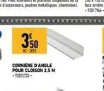 350  t:2000  ornière d'angle pour cloison 2,5 m -12025733-