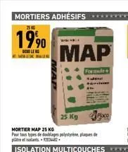 mortiers adhésifs ********  256  19⁹0  delek the  map  map  25 kg pe  formule+  