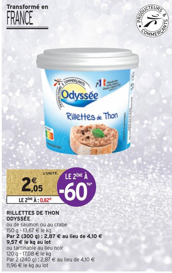 RILLETTES DE THON ODYSSE 