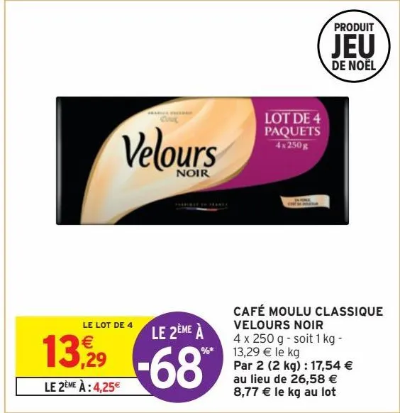 café moulu classique velours noir 