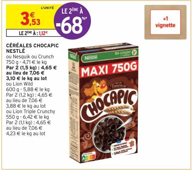 céréales chocapic nestlé 