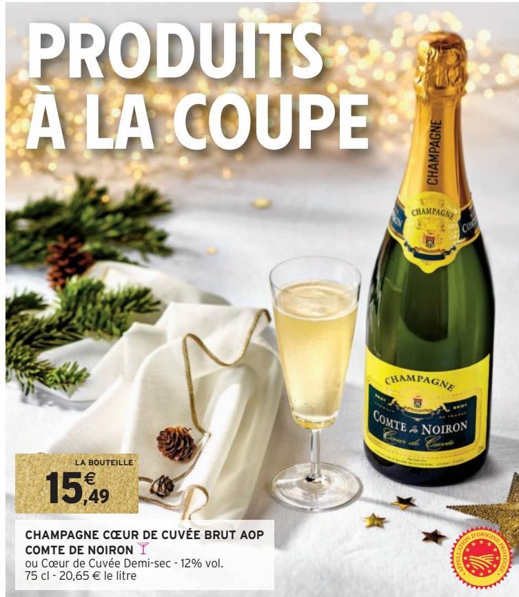 CHAMPAGNE COEUR DE CUVÉE BRUT AOP COMTE DE NOIRON 