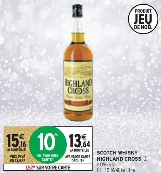 scoth whisky highland cross 