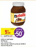 PATE A TARTINER NUTELLA  offre à 5,49€ sur Intermarché Contact