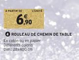 ROULEAU DE CHEMIN DE TABLE offre à 6,9€ sur Intermarché Hyper