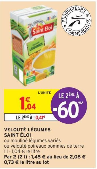 VELOUTÉ LÉGUMES SAINT ÉLOI