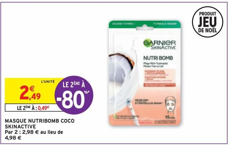 masque nutribomb coco skinactive