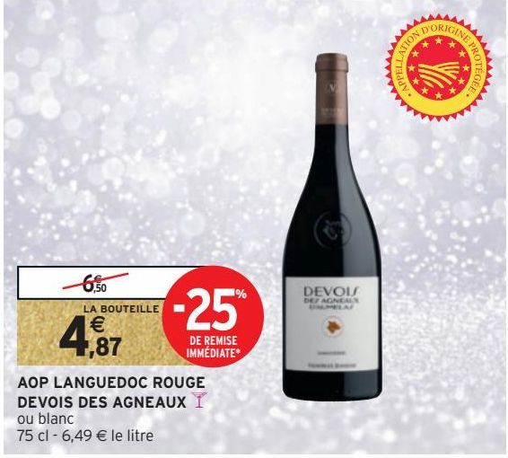 AOP LANGUEDOC ROUGE DEVOIS DES AGNEAUX