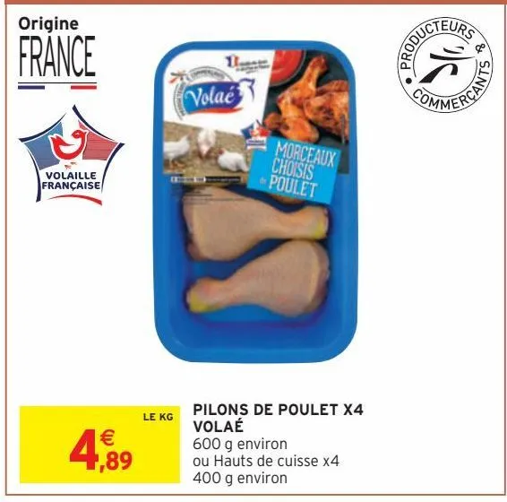 pilons de poulet x4 volaé