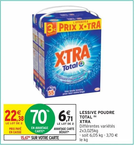 lessive poudre total  xtra