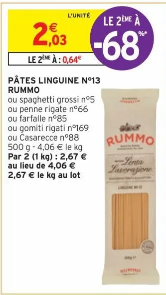 pâtes linguine n°13 rummo