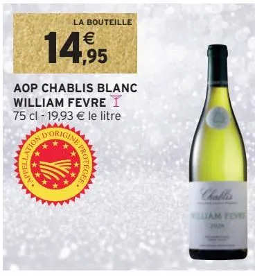 aop chablis blanc william fevre