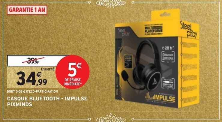 CASQUE BLUETOOTH - IMPULSE PIXMINDS