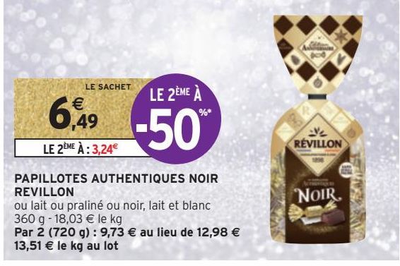 PAPILLOTES AUTHENTIQUES NOIR REVILLON