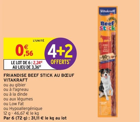 FRIANDISE BEEF STICK AU BOEUF VITAKRAFT