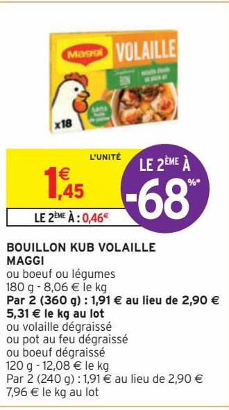 BOUILLON KUB VOLAILLE MAGGI