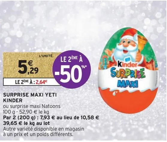 surprise maxi yeti kinder