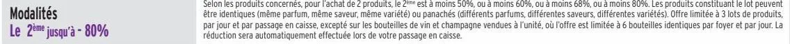 modalités le 2ème jusqu’à - 80%