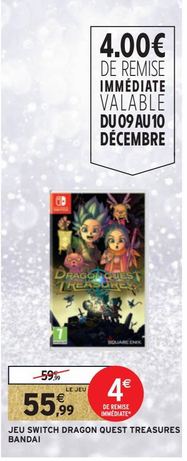 JEU SWITCH DRAGON QUEST TREASURES BANDAI