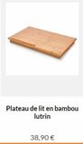 Plateau de lit en bambou lutrin  38,90 €  offre sur zodio