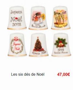 Joyeux  Neal 2018  Les six dés de Noël  47,00€  