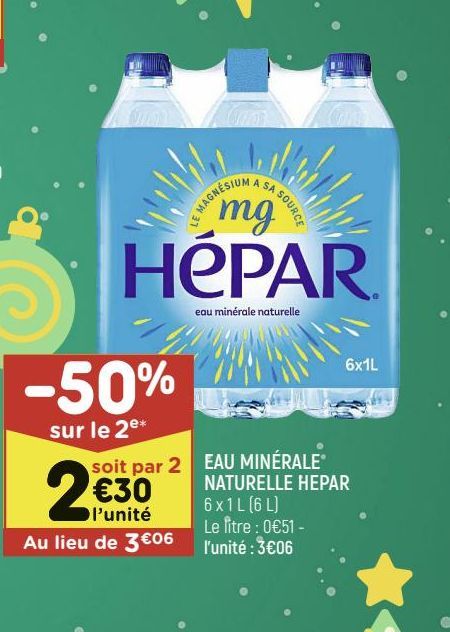 eau minérale naturelle Hépar