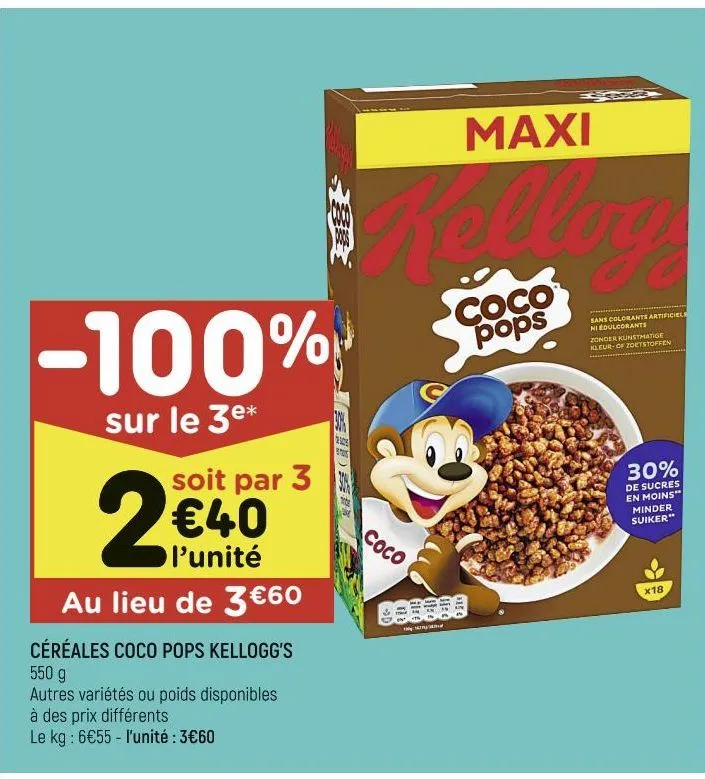 céréales coco pops kellogg's