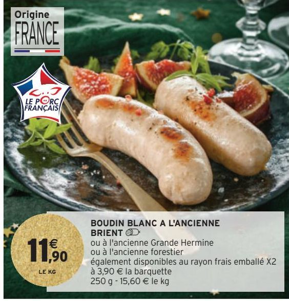 BOUDIN BLANC A L'ANCIENNE BRIENT