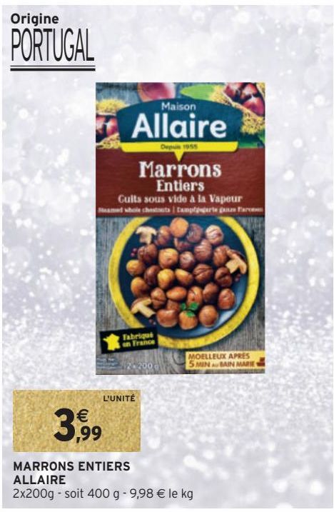 MARRONS ENTIERS ALLAIRE