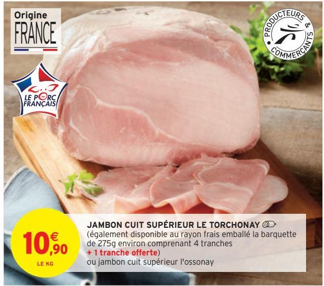 JAMBON CUIT SUPÉRIEUR LE TORCHONAY