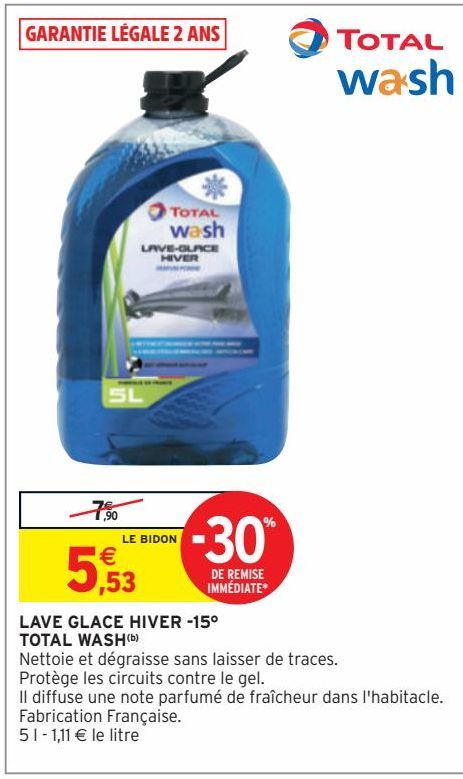 LAVE GLACE HIVER -15° TOTAL WASH