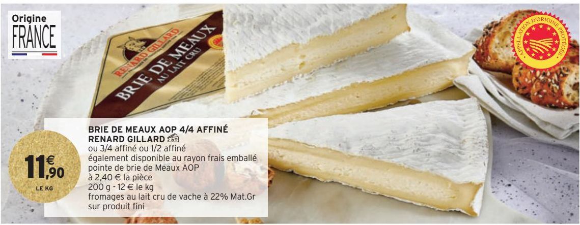 BRIE DE MEAUX AOP 4/4 AFFINÉ RENARD GILLARD