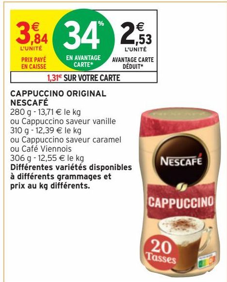 CAPPUCCINO ORIGINAL NESCAFÉ