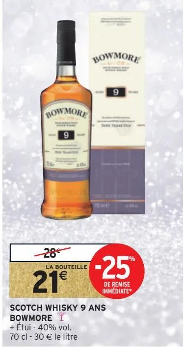 scotch whisky 9 ans bowmore