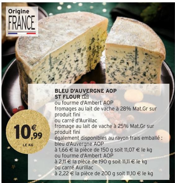 BLEU D'AUVERGNE AOP ST FLOUR