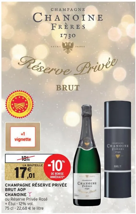 champagne réserve privée brut aop chanoine