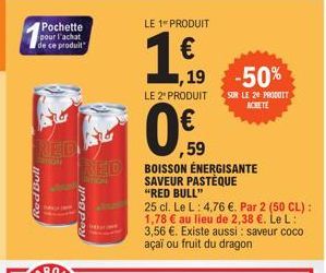 boisson énergétique Red bull