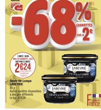 oeufs de lompe Labeyrie