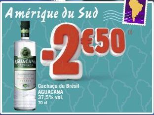 AGUACANA CACHACA  Amérique du Sud  HARIS  2€50 
